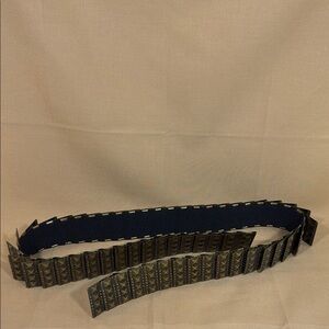 Studded Black and Brown Metal Belt